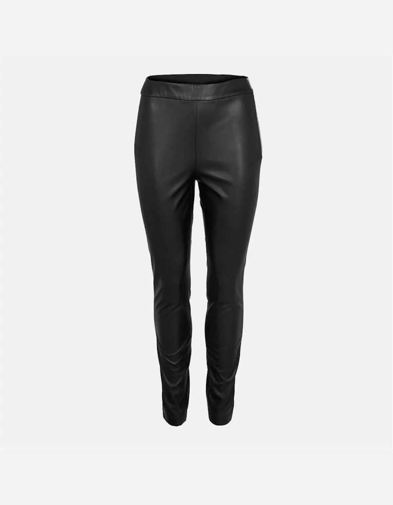 C Taslimah Solid Patterned Leggings