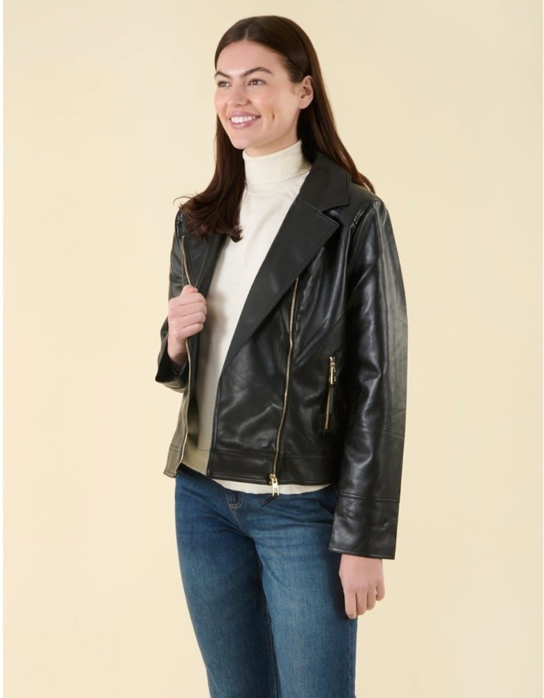 Roxanne Faux Leather Relaxed Jacket