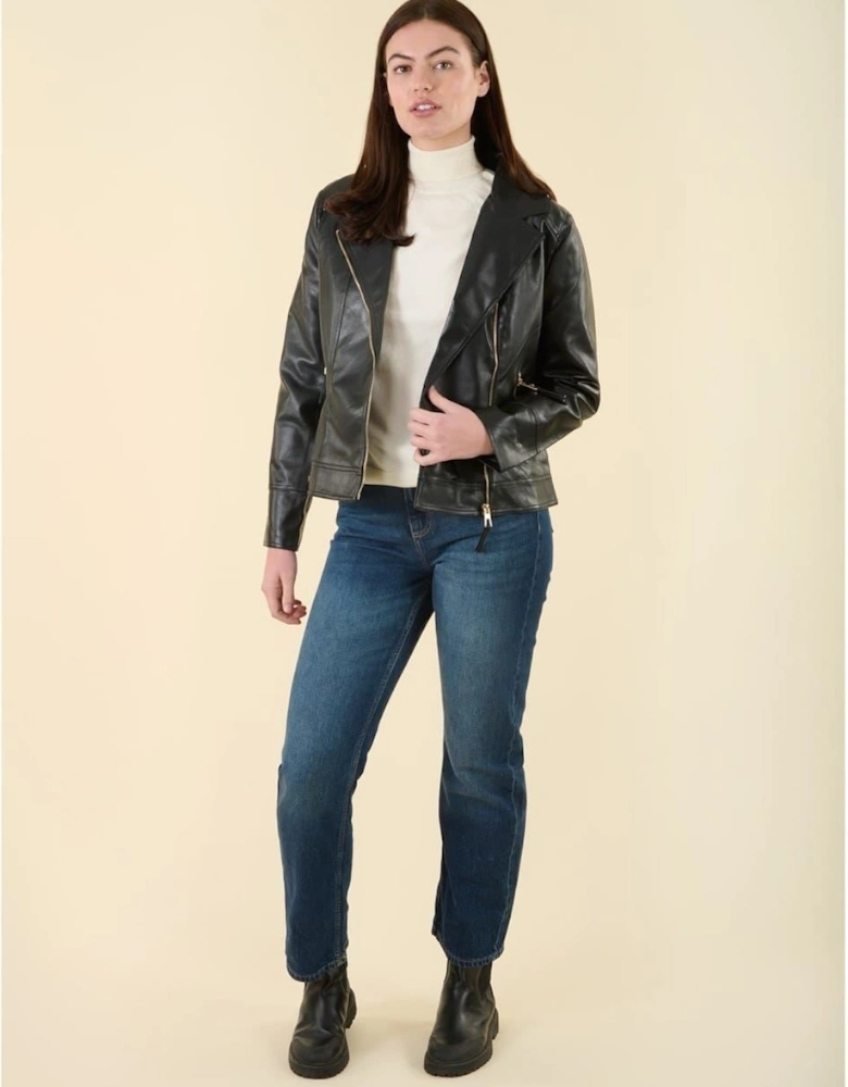 Roxanne Faux Leather Relaxed Jacket