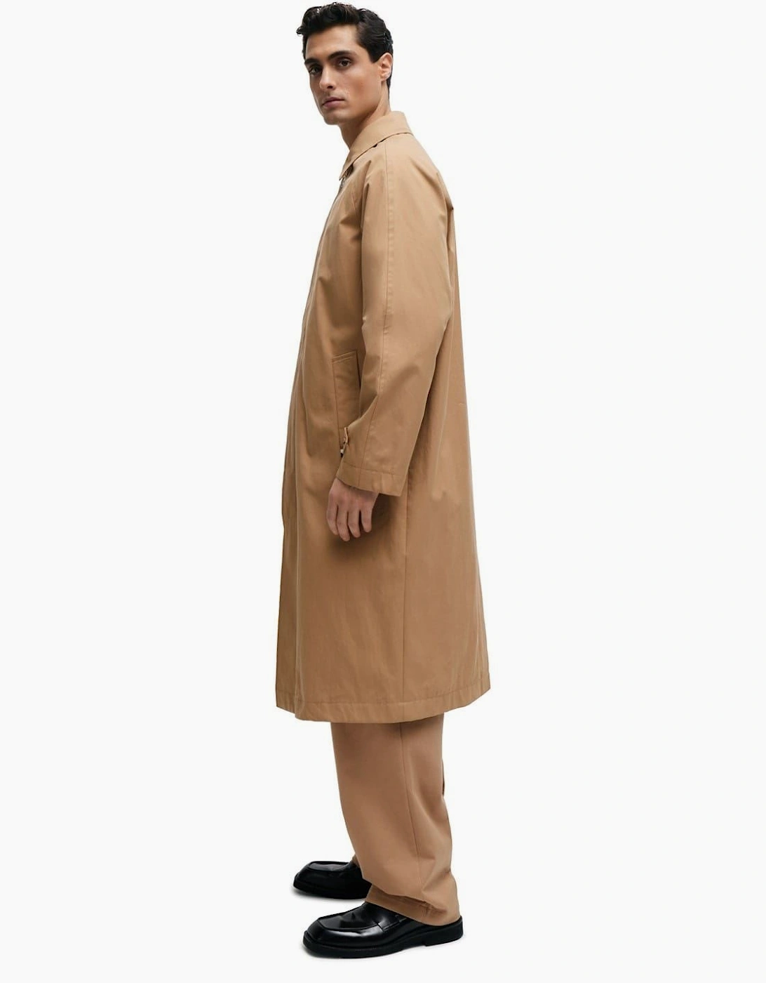 Solid Patterned Regular Fit Overcoat