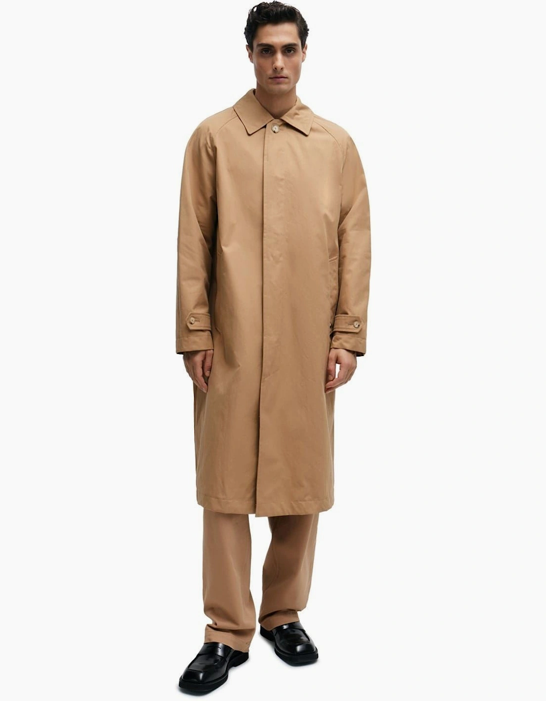 Solid Patterned Regular Fit Overcoat