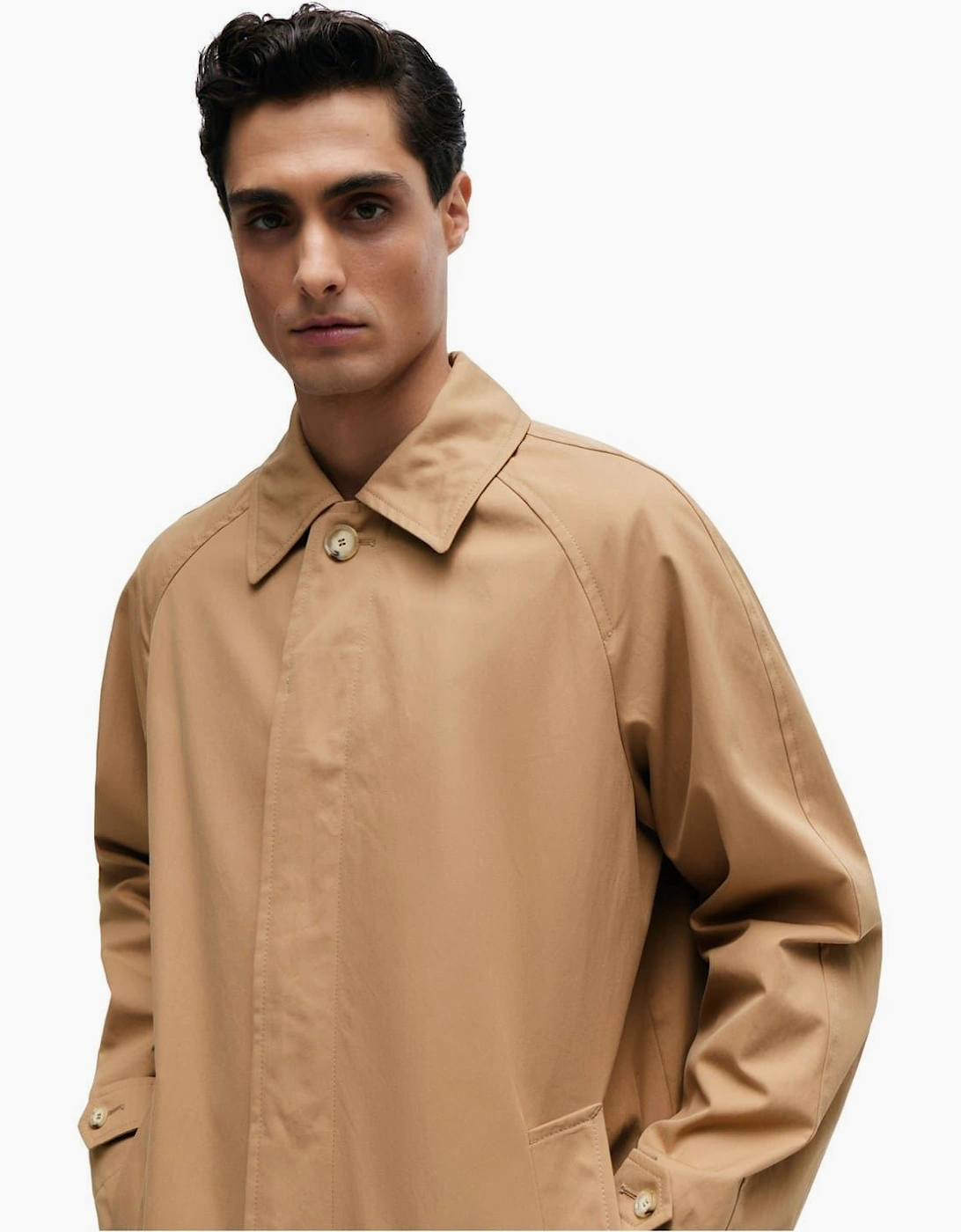 Solid Patterned Regular Fit Overcoat