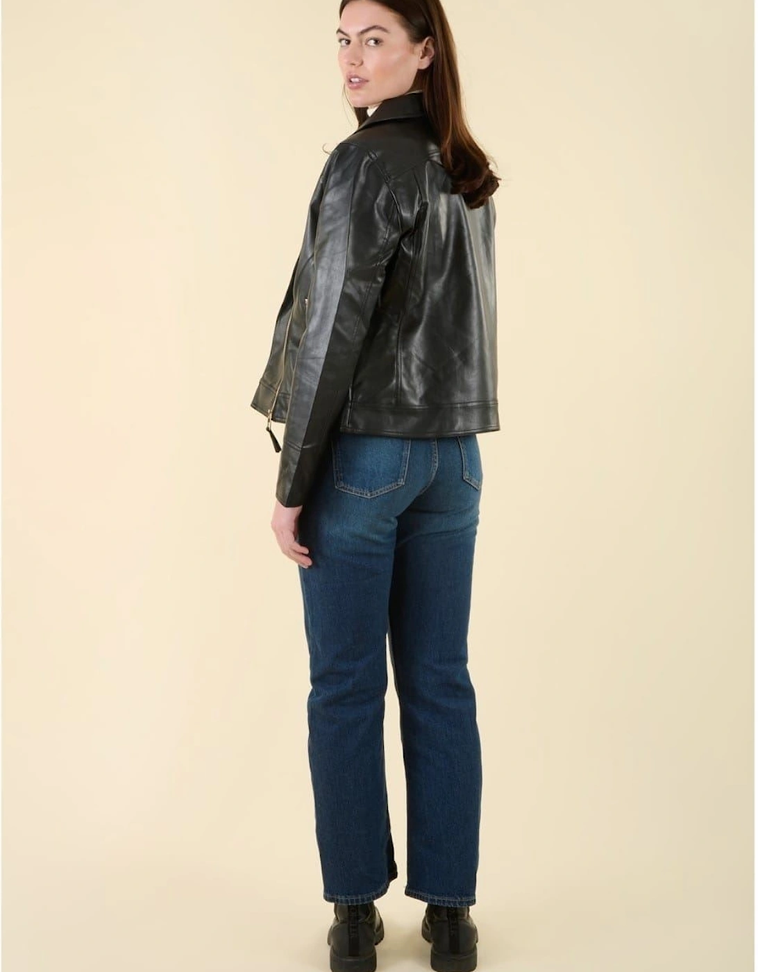 Roxanne Faux Leather Relaxed Jacket