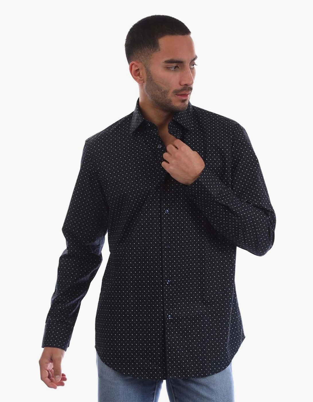 Joe Collared Neck Long Sleeve Oxford Shirt, 5 of 4
