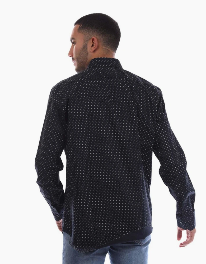 Joe Collared Neck Long Sleeve Oxford Shirt