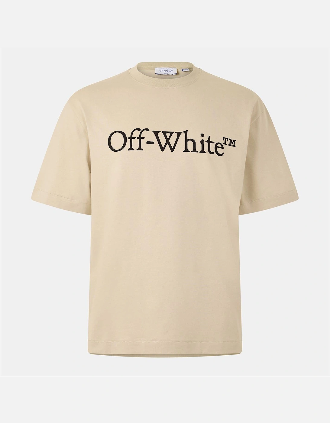 Off-White Men's Brown Bkish Lettering Regular Fit T-Shirt - Size: 40