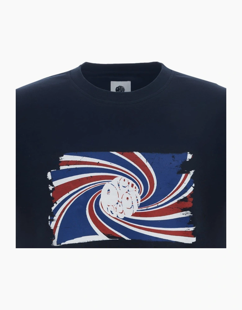 Swirl Logo Print Regular Fit T-Shirt