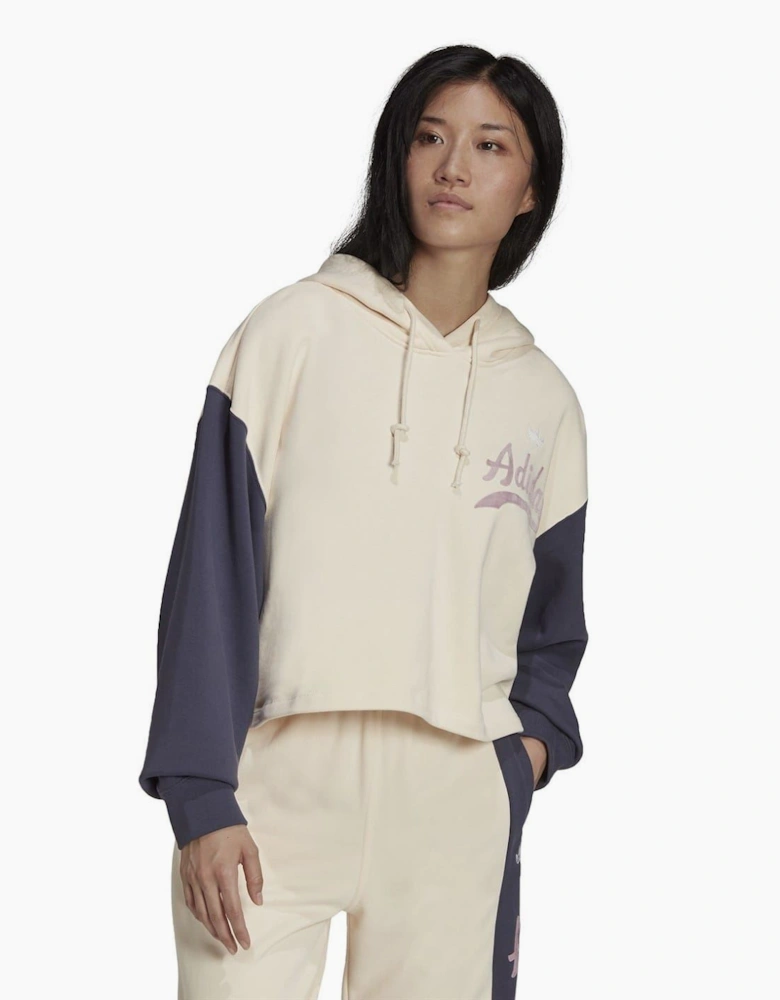 Cropped Hooded Relaxed Fit Sweatshirt