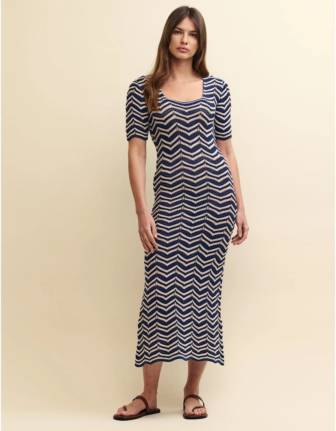 Ss Scoop Neck Midi T-Shirt Dress