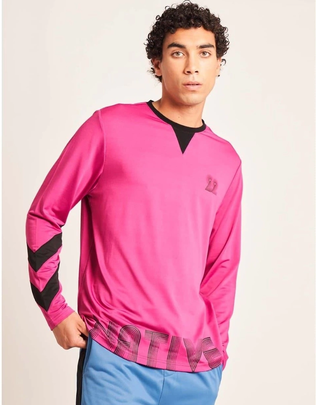 Native Youth Men's Purple Geller Genie Relaxed Fit Long Sleeve Crew Neck T-Shirt  38 Medium