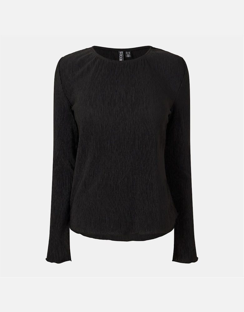 Relaxed Fit Short Sleeve Crew Neck Blouse