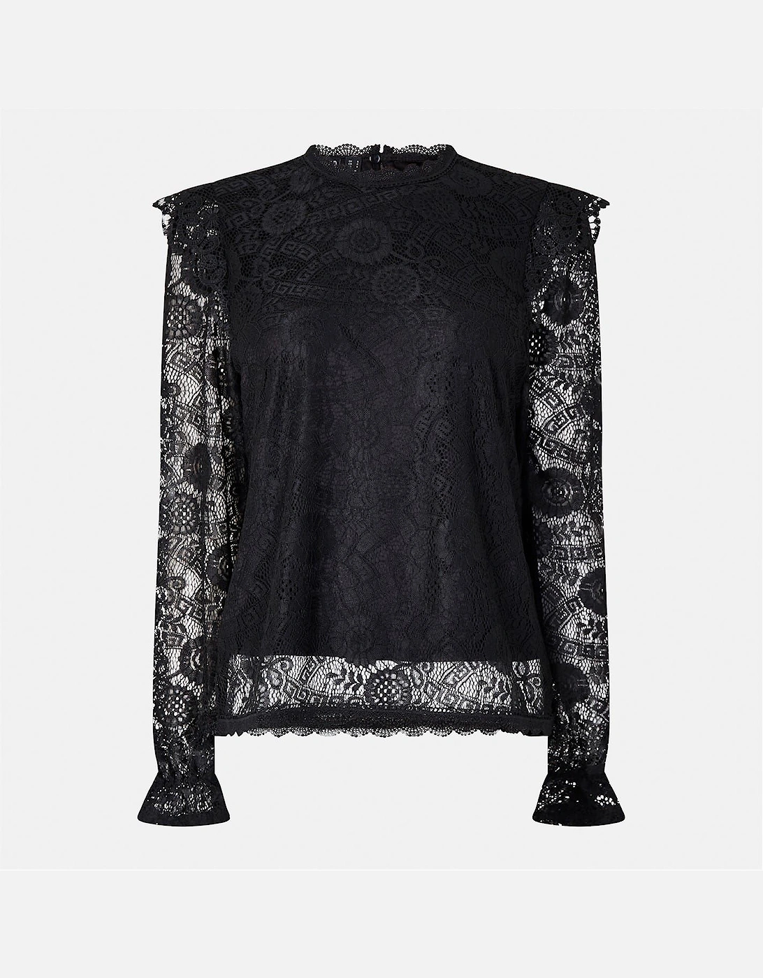 Pieces Pieces Women's High Neck Regular Fit Blouse - Black