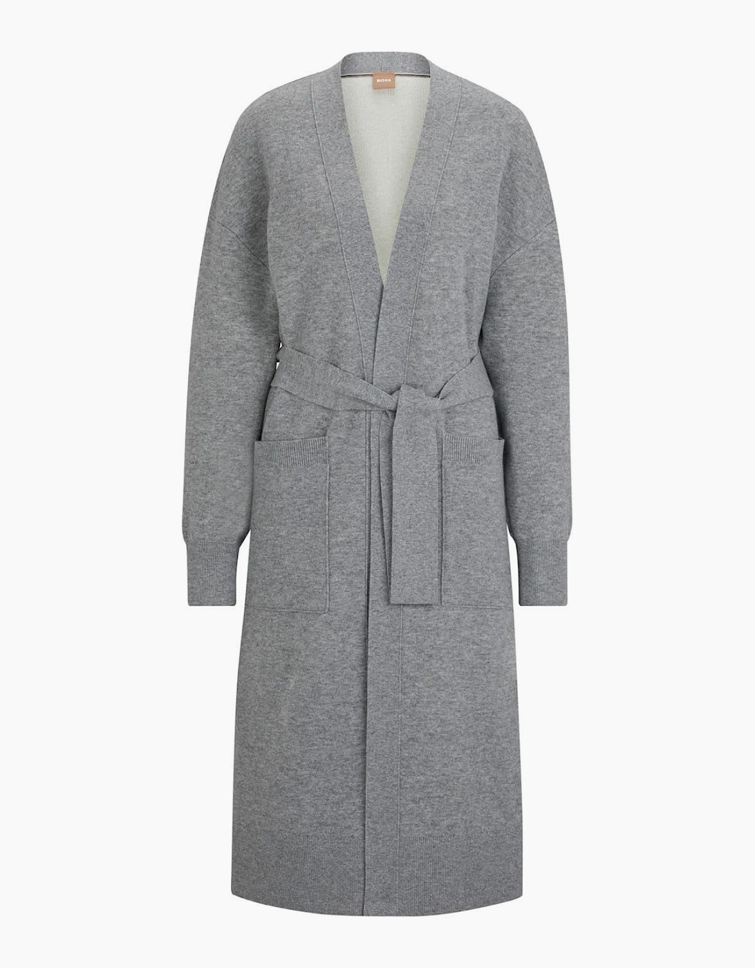 Boss Hugo Boss Women's V-Neck Long Sleeve Dressing Gown - Silver