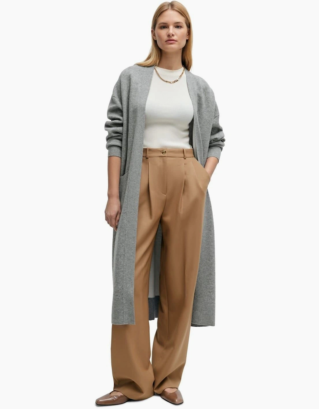 V-Neck Long Sleeve Dressing Gown
