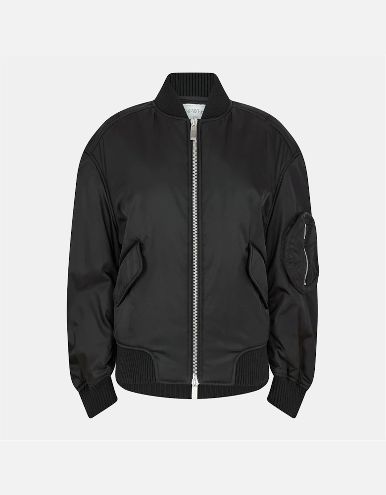 Solid Patterned Bomber Jacket with Zipped Pocket