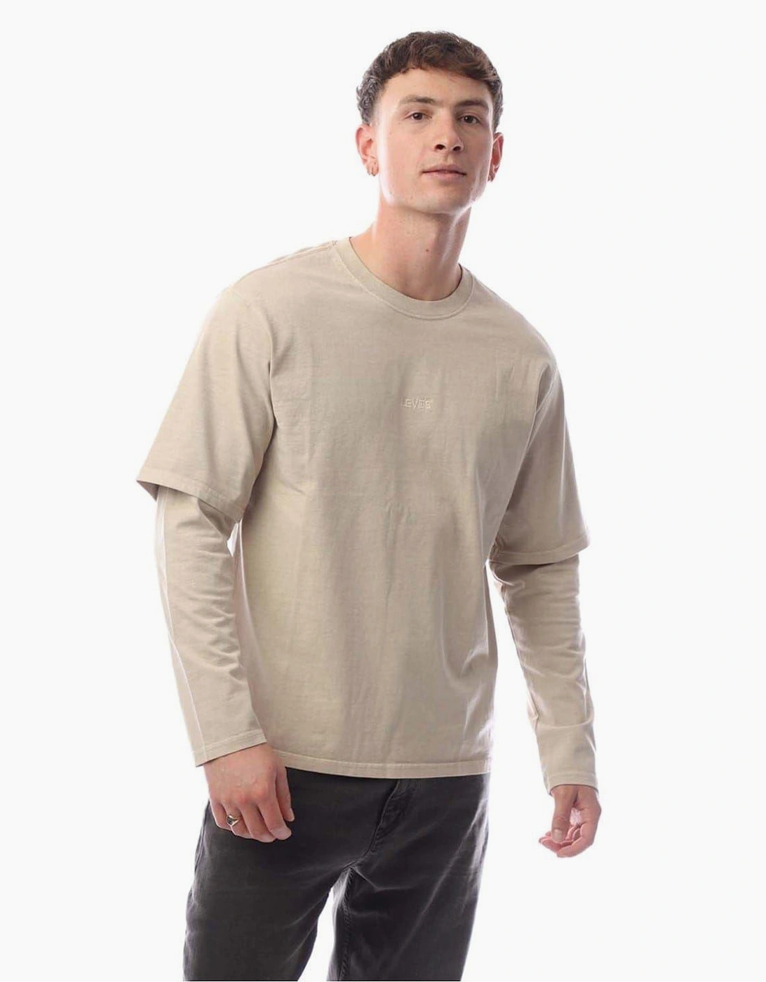Feather Embroidered Crew Neck Long Sleeve Jersey T-Shirt, 2 of 1
