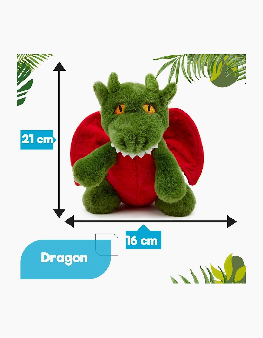 Co Dragon Green Soft Toy 21 Cm Eco
