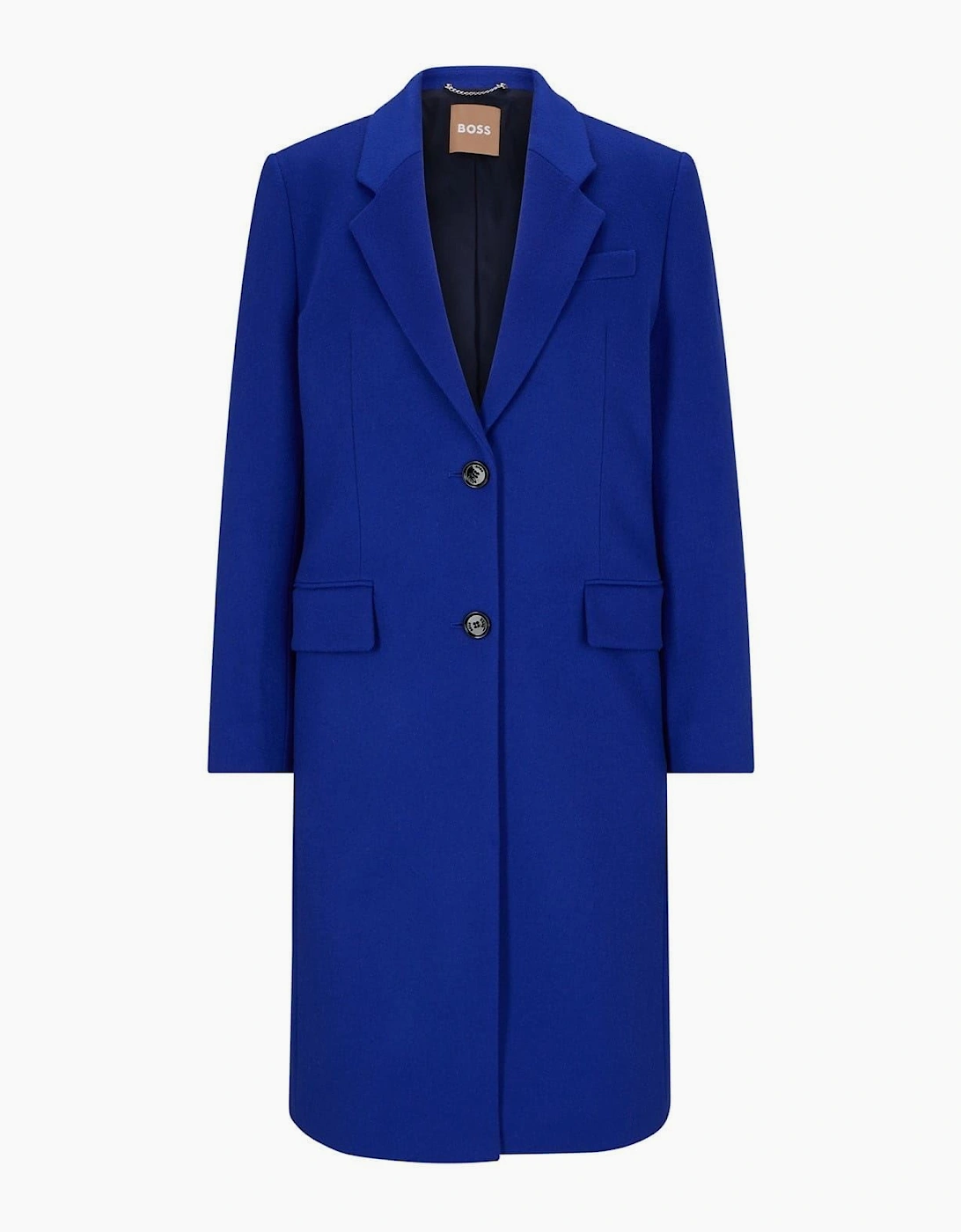 Solid Patterned Lapel Collared Over Coat