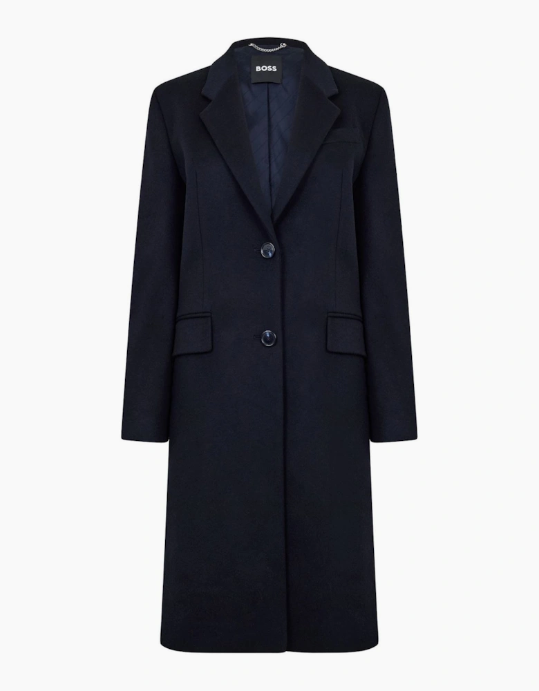Solid Patterned Lapel Collared Over Coat