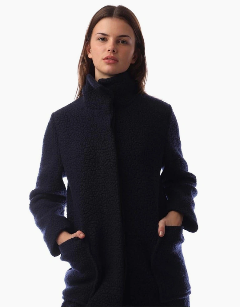 Solid Patterned Regular Fit Jacket with Pockets