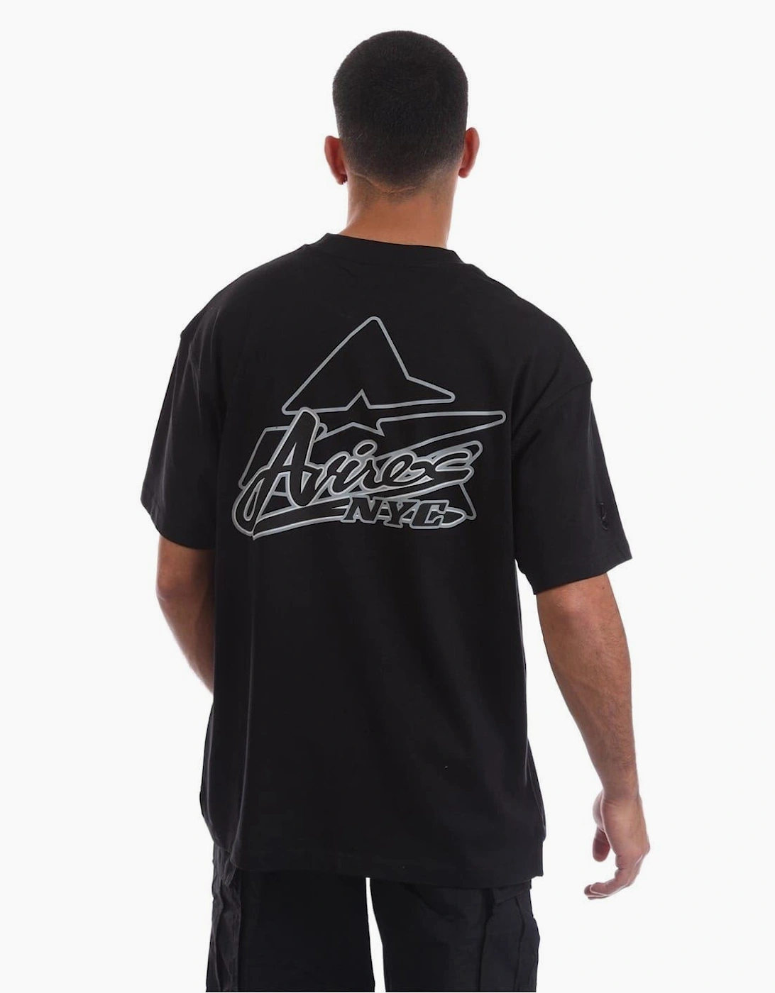 Rego Embroidered Arch Lettering Crew Neck Short Sleeve T-Shirt