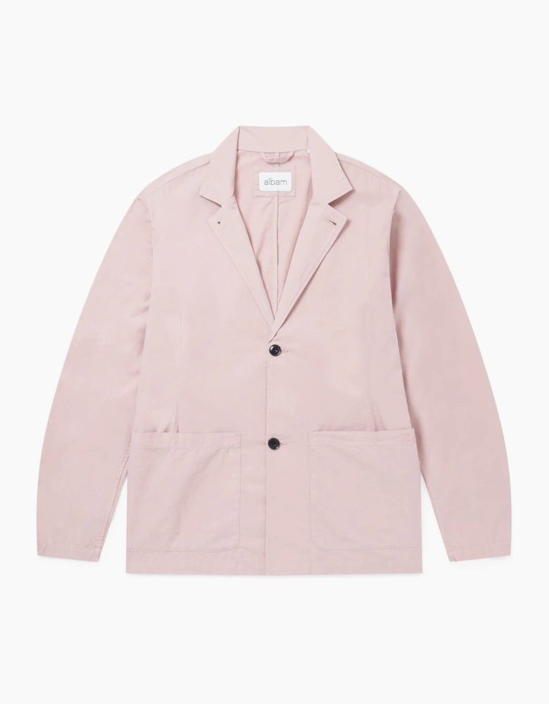 Solid Patterned Poplin Blazer