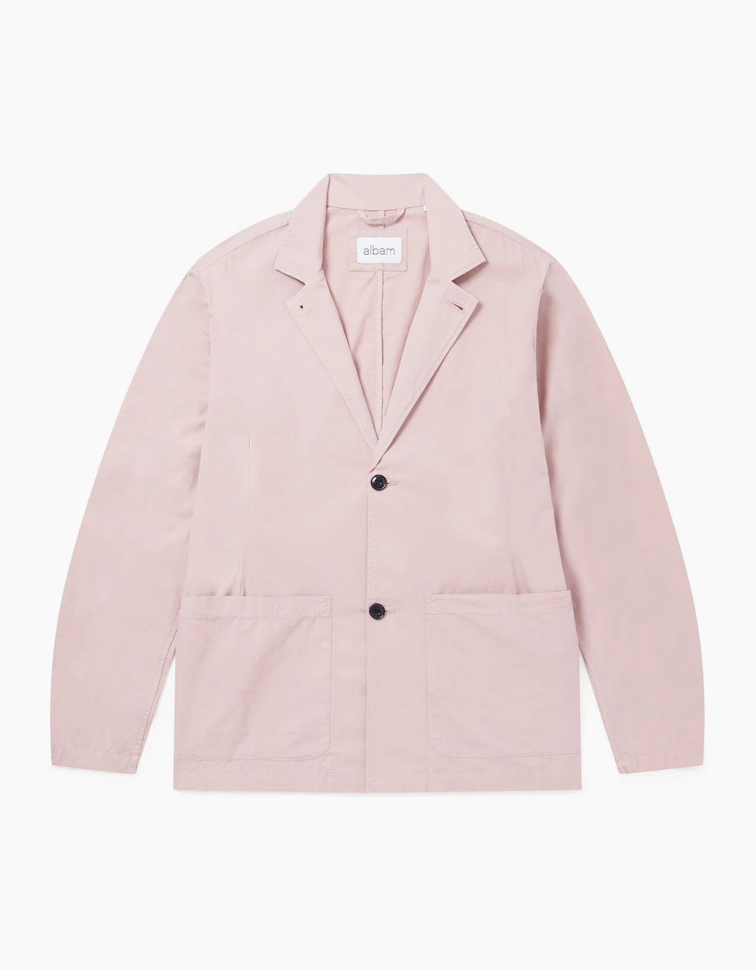 Solid Patterned Poplin Blazer