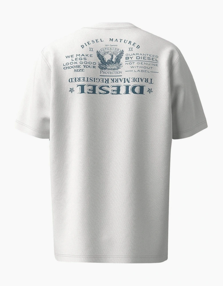 Upside Down Back Print Regular Fit T-Shirt