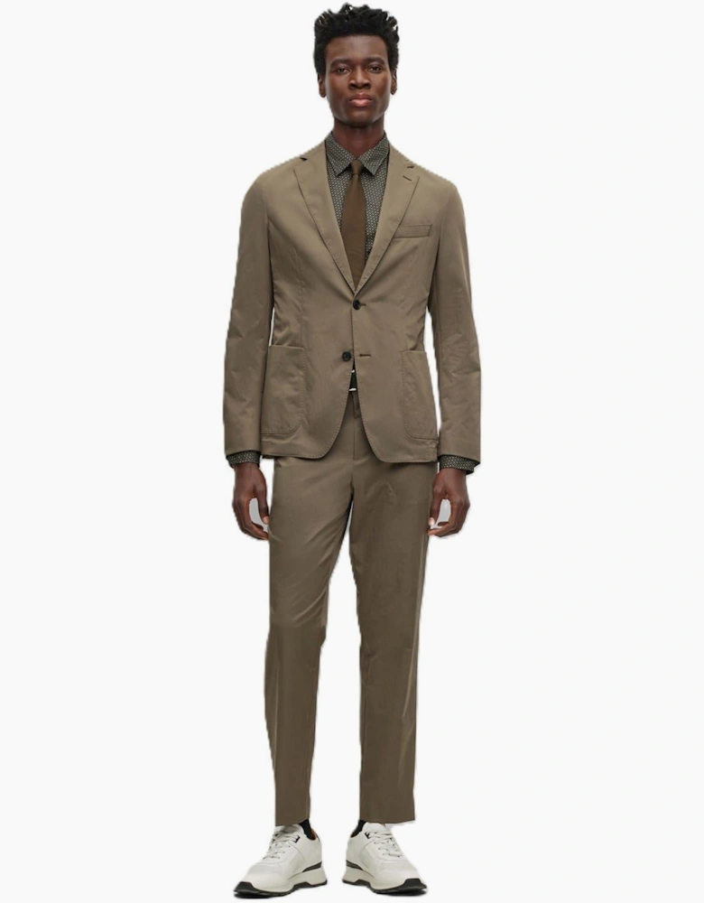 Solid Patterned Lapel Collared Full Suit