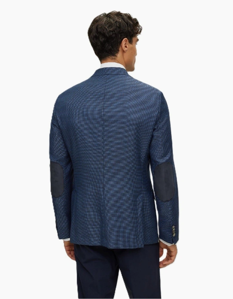 Hutson Regular Fit Textured Elbow Patch Blazer