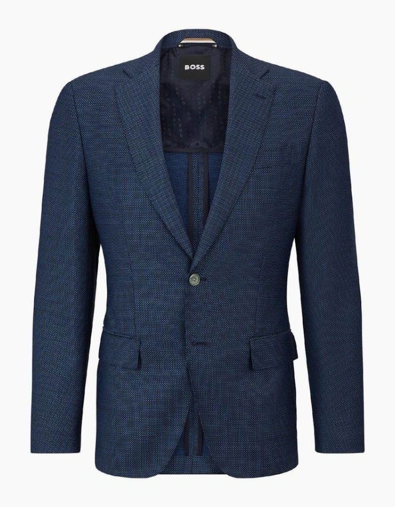 Hutson Regular Fit Textured Elbow Patch Blazer