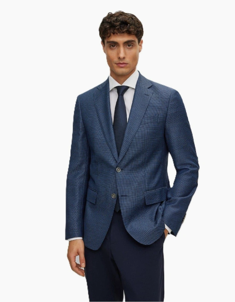 Hutson Regular Fit Textured Elbow Patch Blazer
