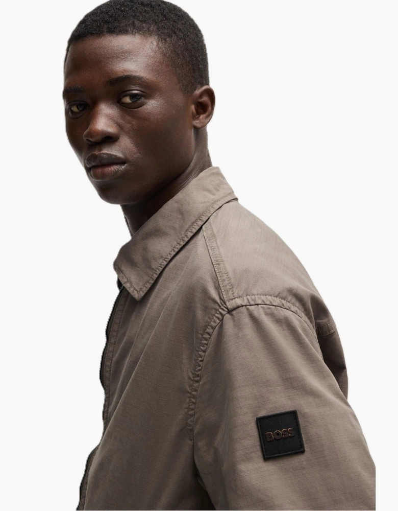 Ocrush Solid Patterned Side Pocket Overshirt