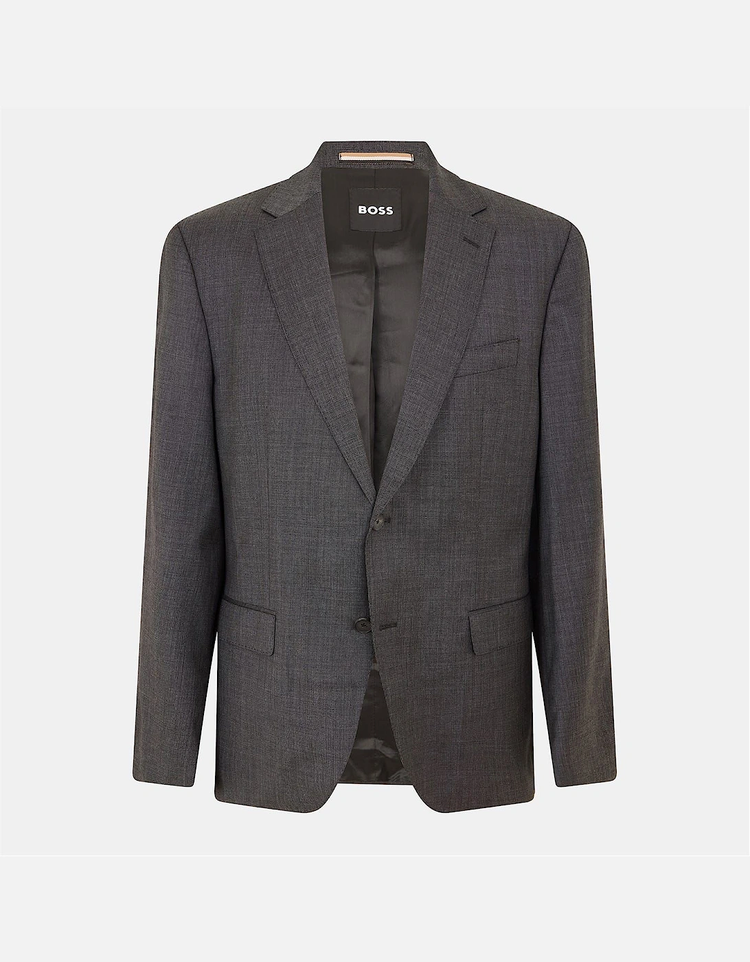 Boss Hugo Boss Men's Jeckson Solid Patterned Notch Collared Suit Jacket - Grey