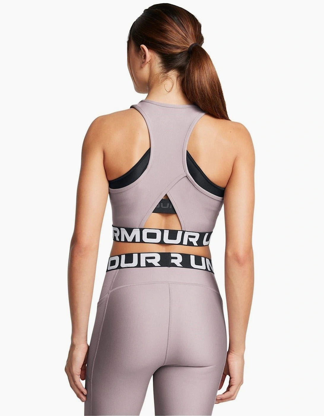 Under Armour Women's Grey Heatgear Crew Neck Snug Fit Tank - Size: 12