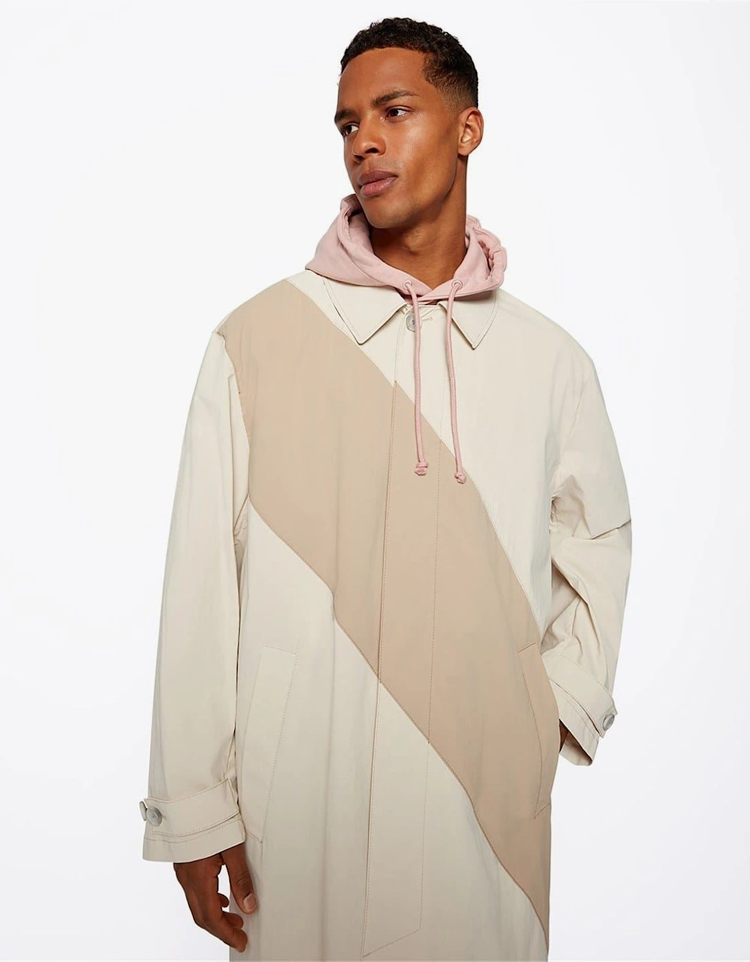 Long Collared Neck Relaxed Fit Coat