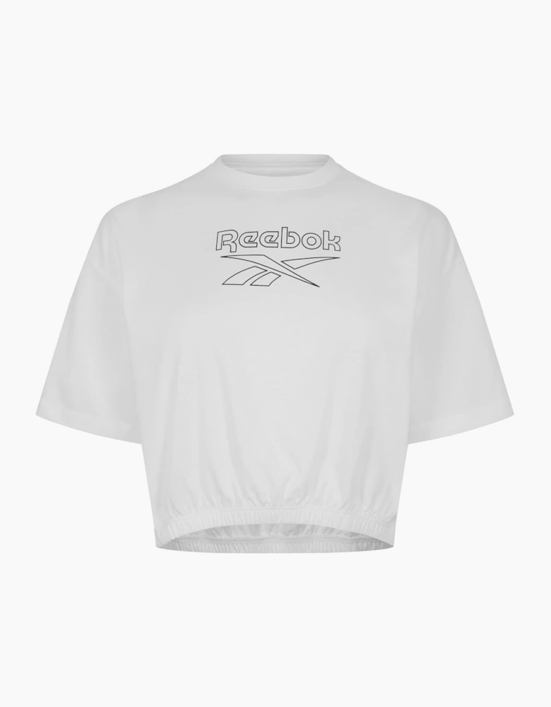 Cropped Regular Fit Crew Neck T-Shirt