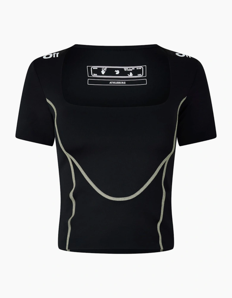 Cropped Square Neck Regular Fit T-Shirt