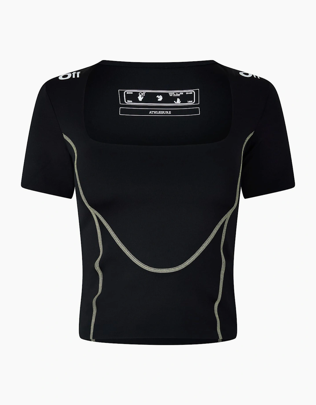Cropped Square Neck Regular Fit T-Shirt