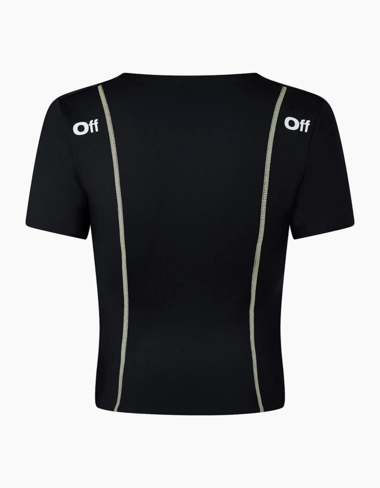 Cropped Square Neck Regular Fit T-Shirt
