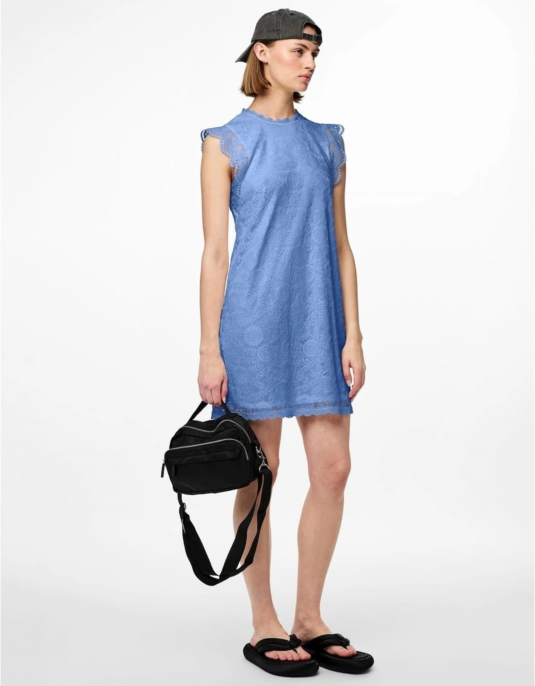 Kni High Neck Mini A-Line Dress
