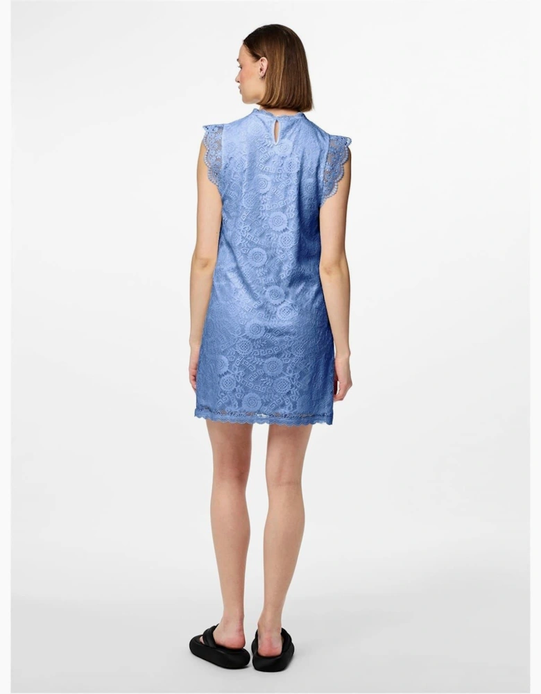 Kni High Neck Mini A-Line Dress