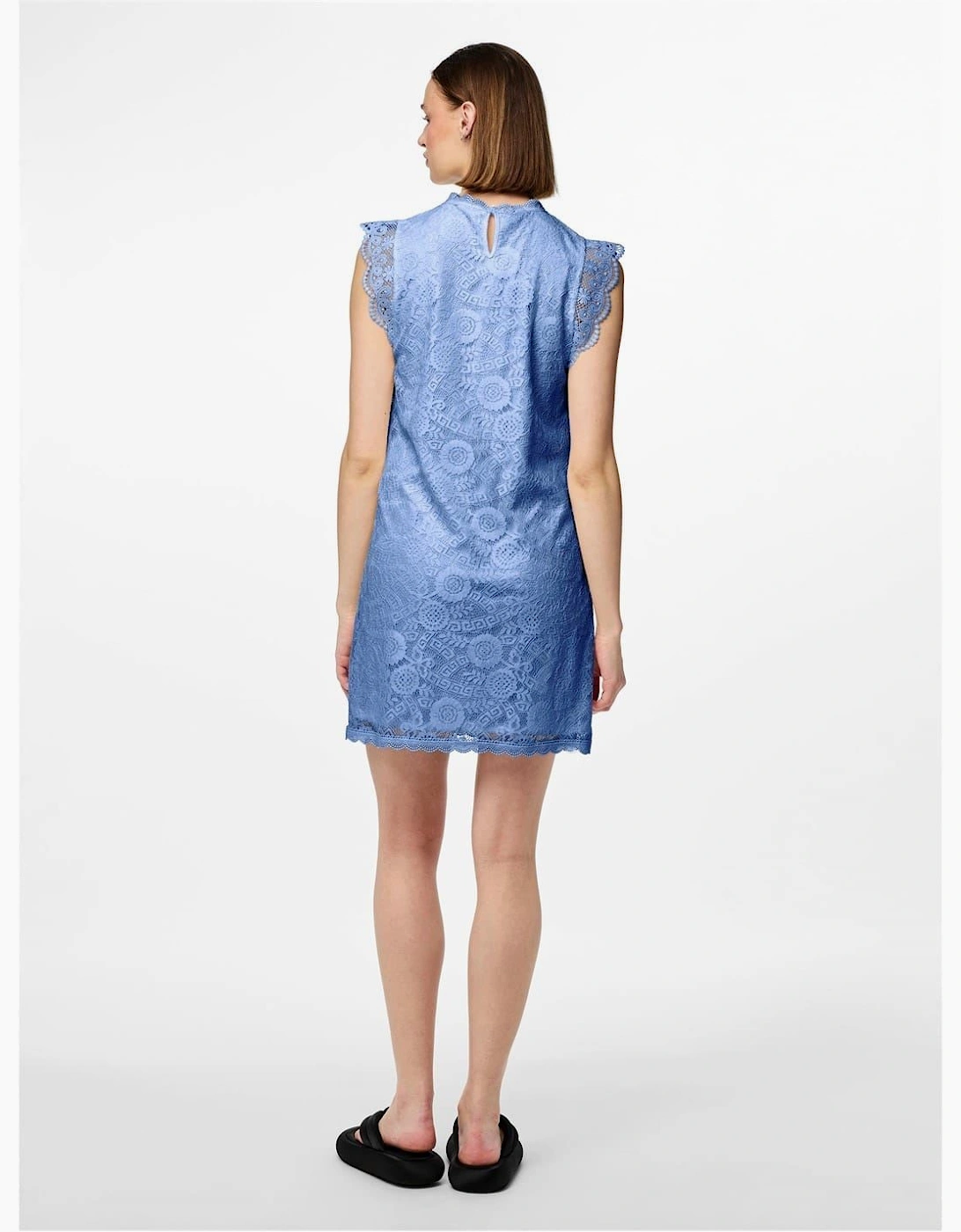Kni High Neck Mini A-Line Dress