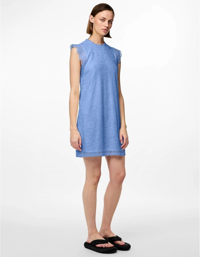 Kni High Neck Mini A-Line Dress