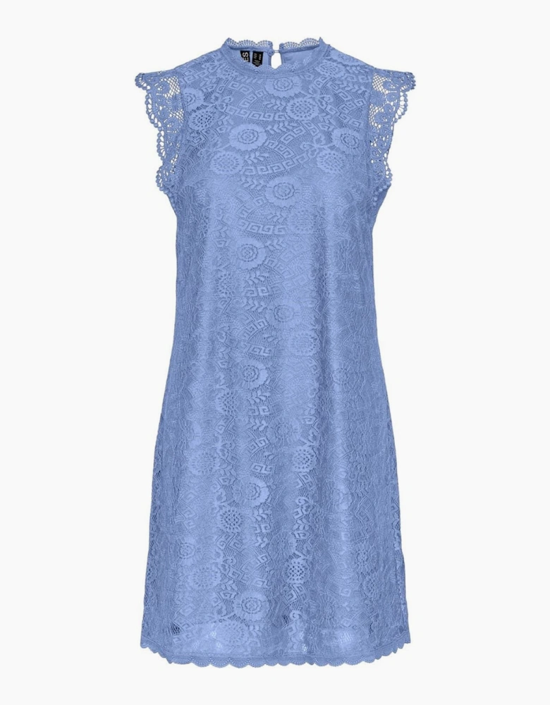 Kni High Neck Mini A-Line Dress
