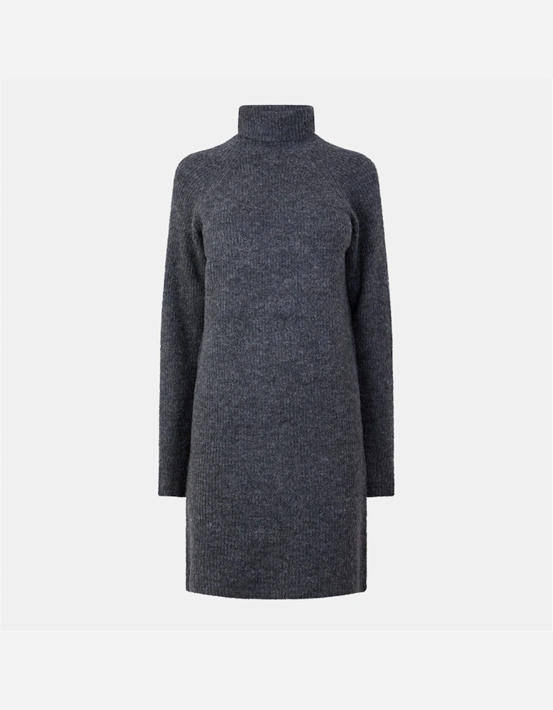 Knit Turtleneck Long Sleeve Mini Sweater Dress