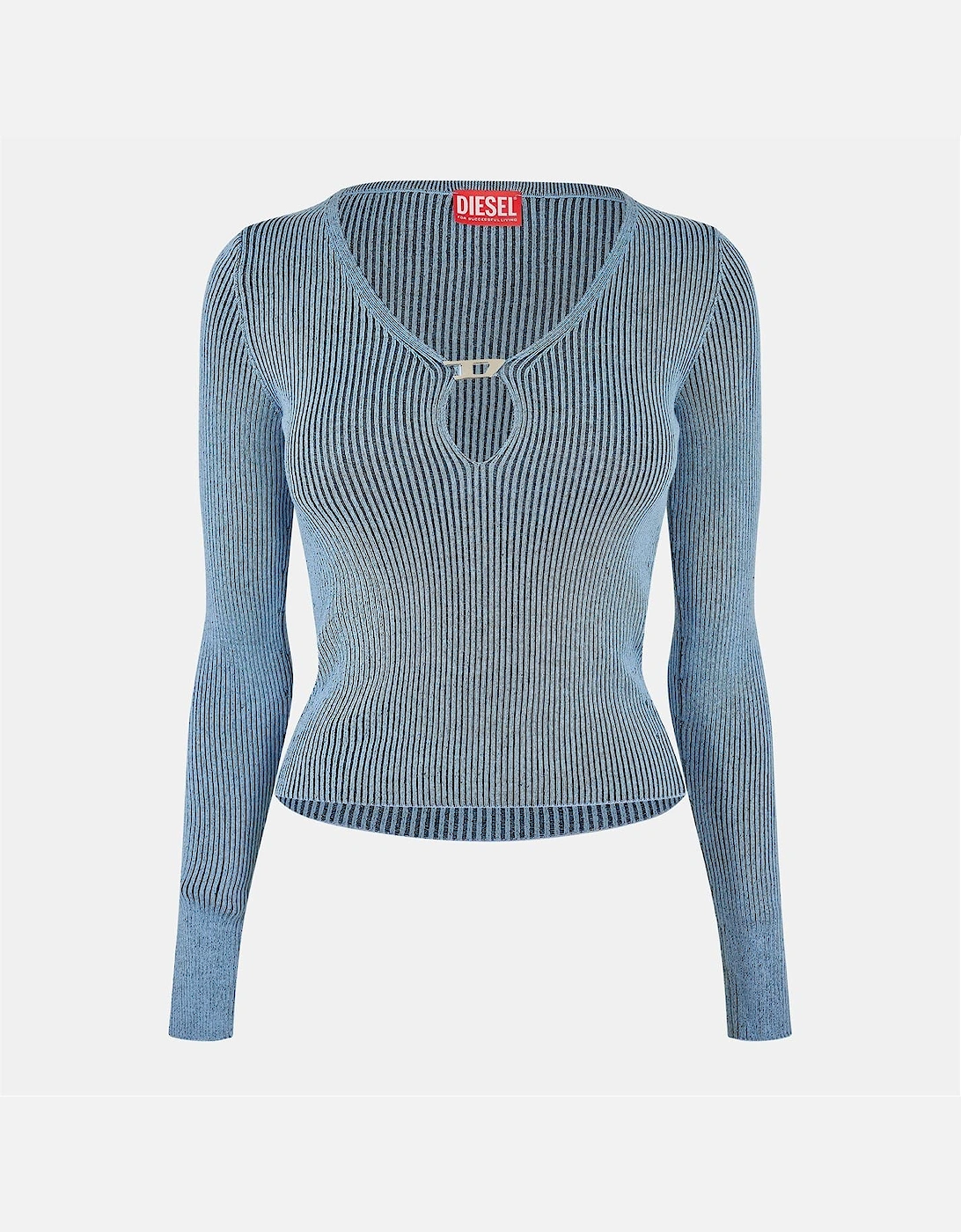 Terry Cropped V Neck Slim Fit Sweater, 2 of 1