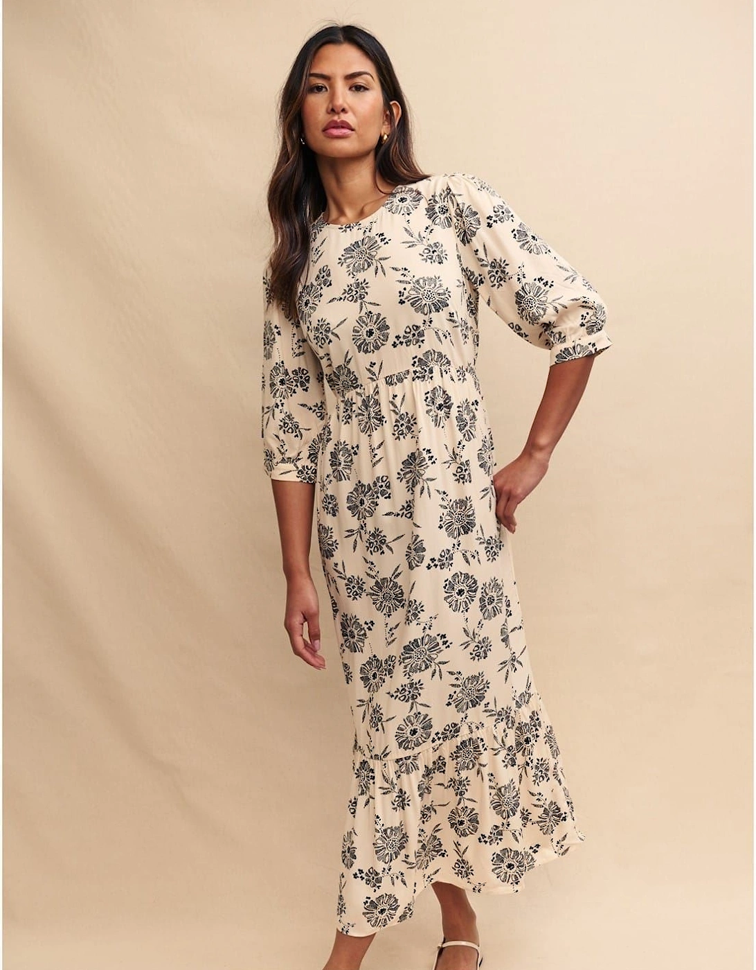 Rachel Crew Neck Midi Dress