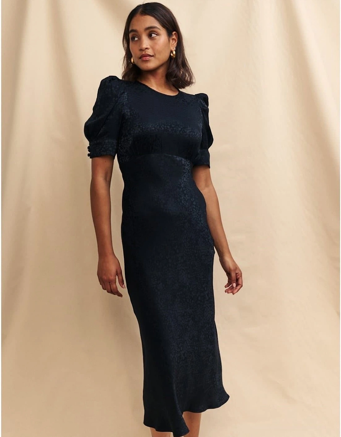 Moira Crew Neck Midi Slip Dress