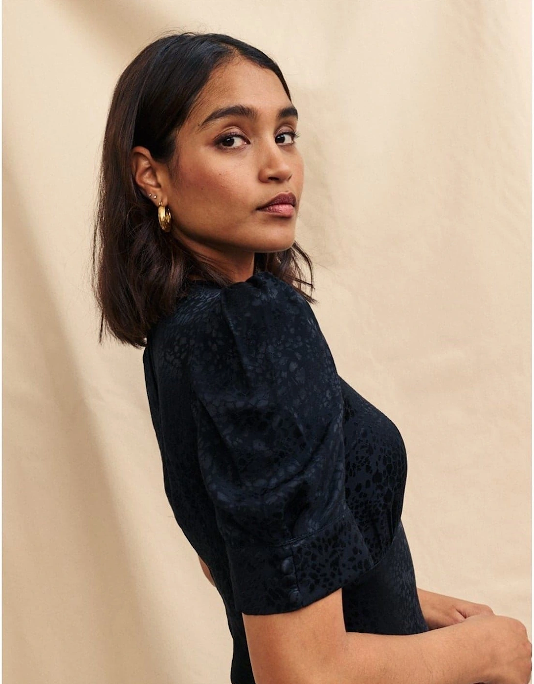 Moira Crew Neck Midi Slip Dress